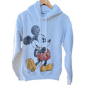 Disney Parks Mickey Mouse Hoodie Unisex Small White Graphic Pullover