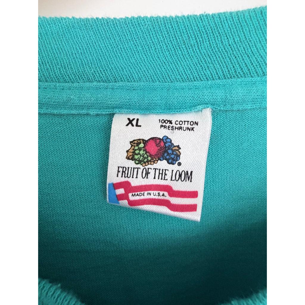 Vintage Marlys Phoenix Arizona Single Stitch TShirt Mens XL Teal Bar Graphic USA