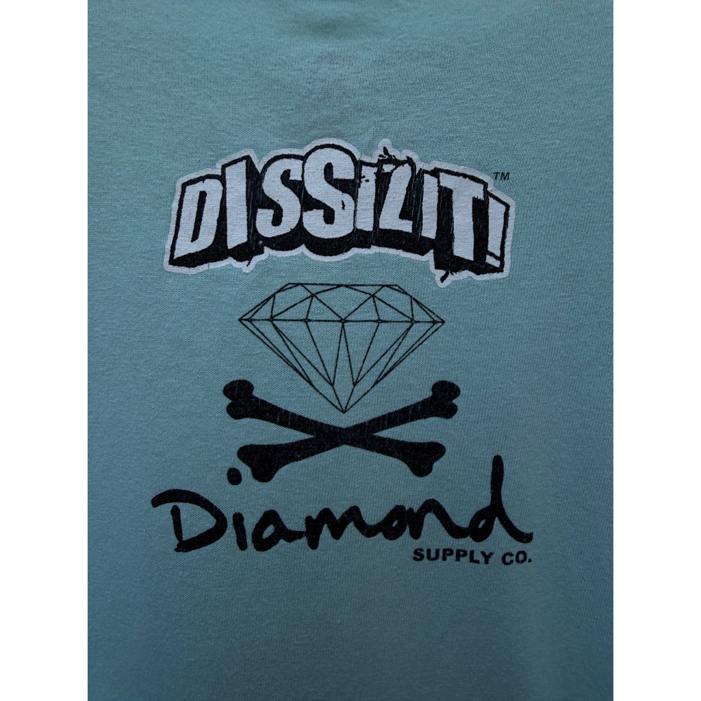 Dissizit Graphic T Shirt Mens XXL Mint Green Streetwear Skull Logo Tee