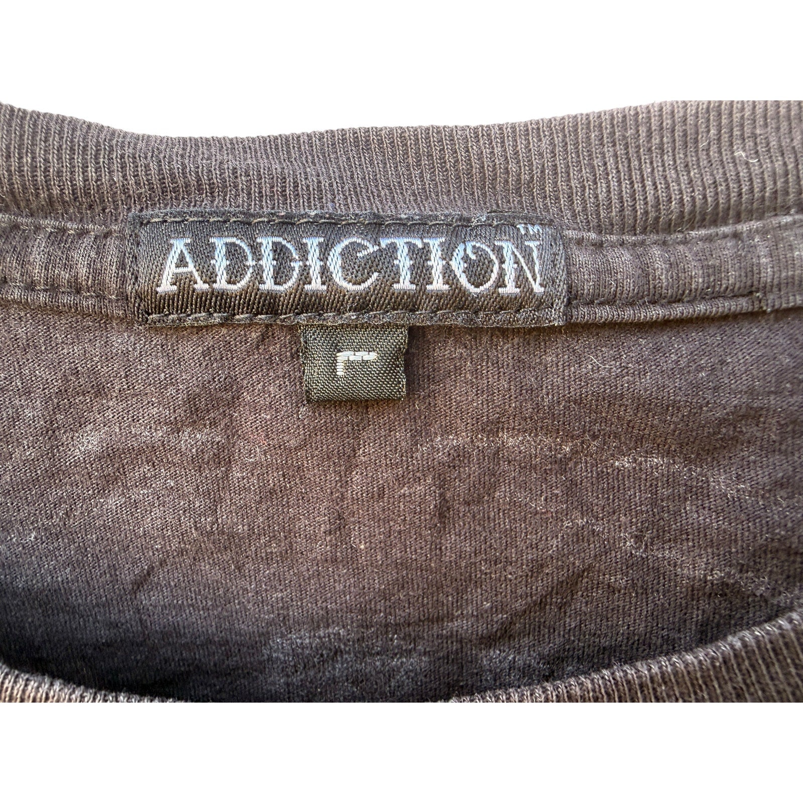 Addiction Brand Motorcycle Graphic T Shirt Mens Large Black Biker Double Sided