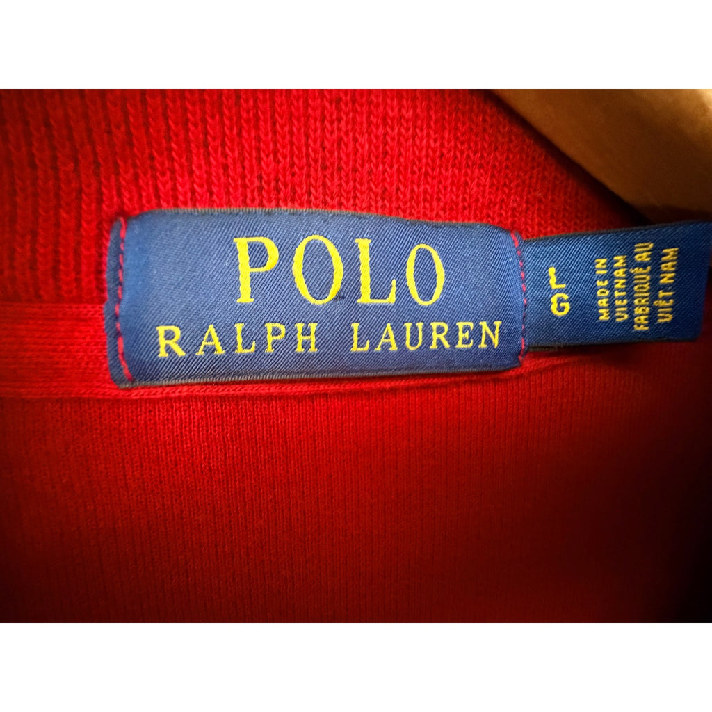 Polo Ralph Lauren Men's Red Quarter-Zip Sweater Large detail image 3