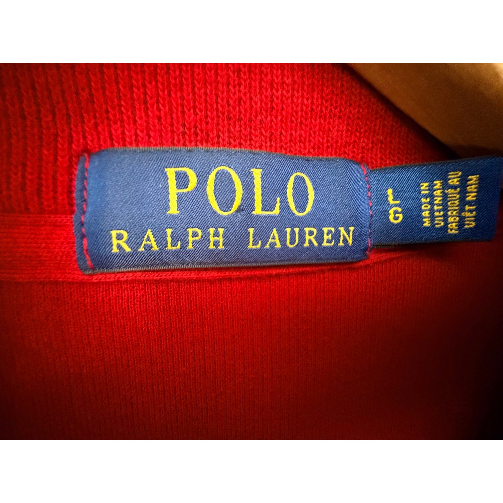 Polo Ralph Lauren Men's Red Quarter-Zip Sweater Large