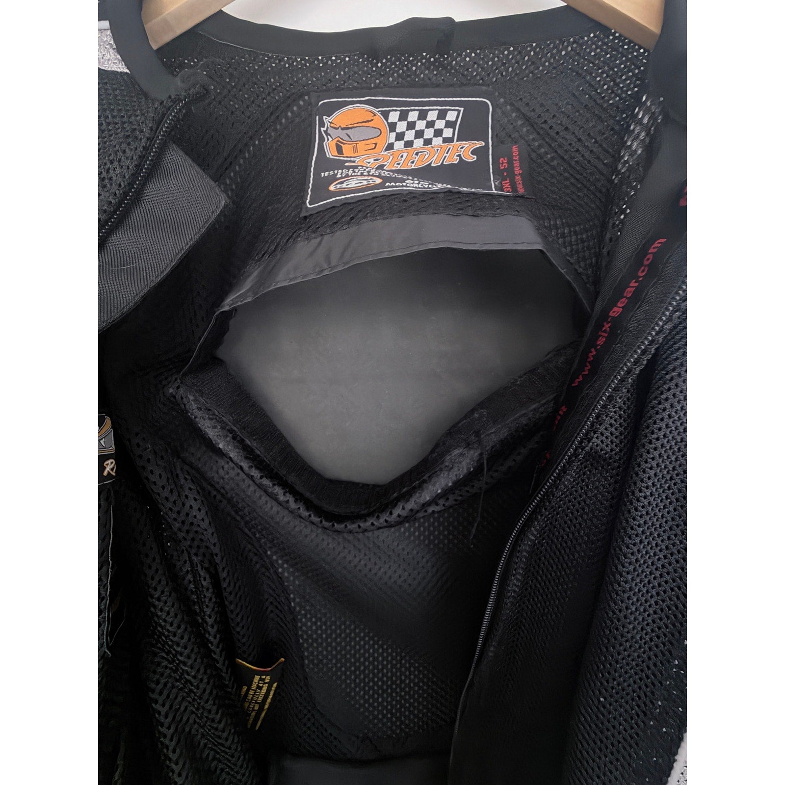 ProStreet Mens 3XL Motorcycle Jacket Black White Mesh CE Armor Riding Coat 52