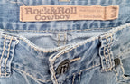 Rock & Roll Cowboy Men's Blue Jeans — brand label