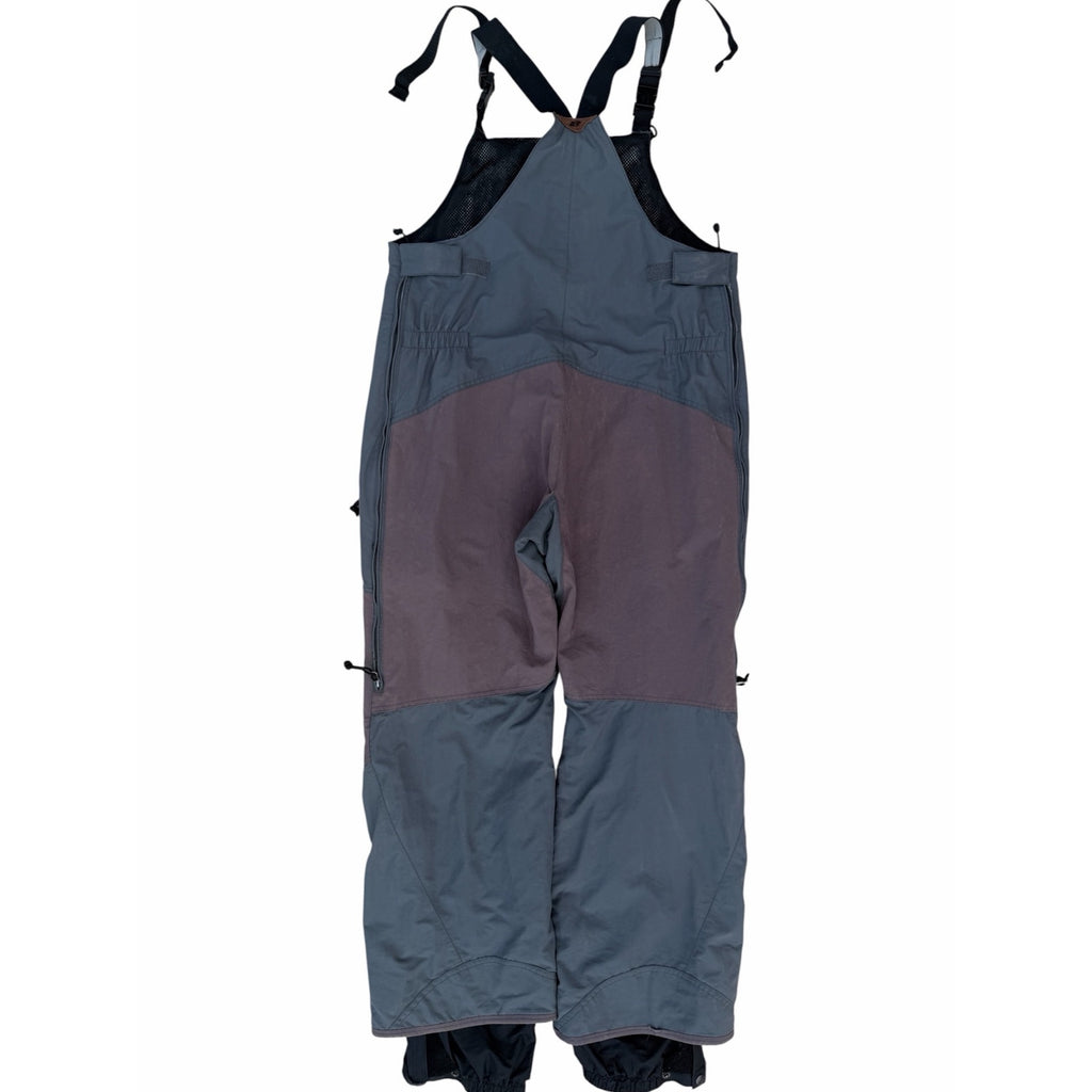 Burton Universe Vintage Adult Large Gray Blue Snowboard Bib Pants