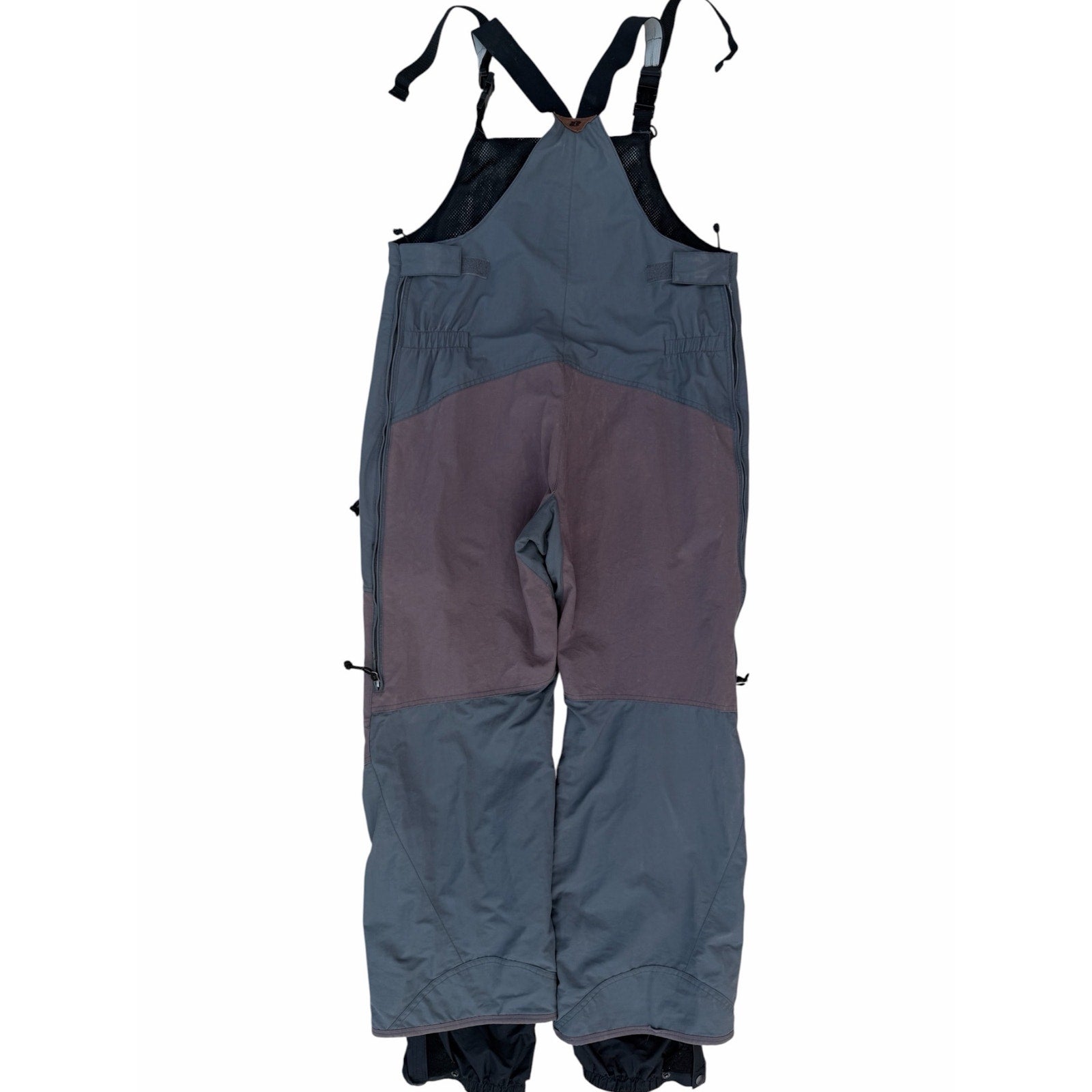 Burton Universe Vintage Adult Large Gray Blue Snowboard Bib Pants