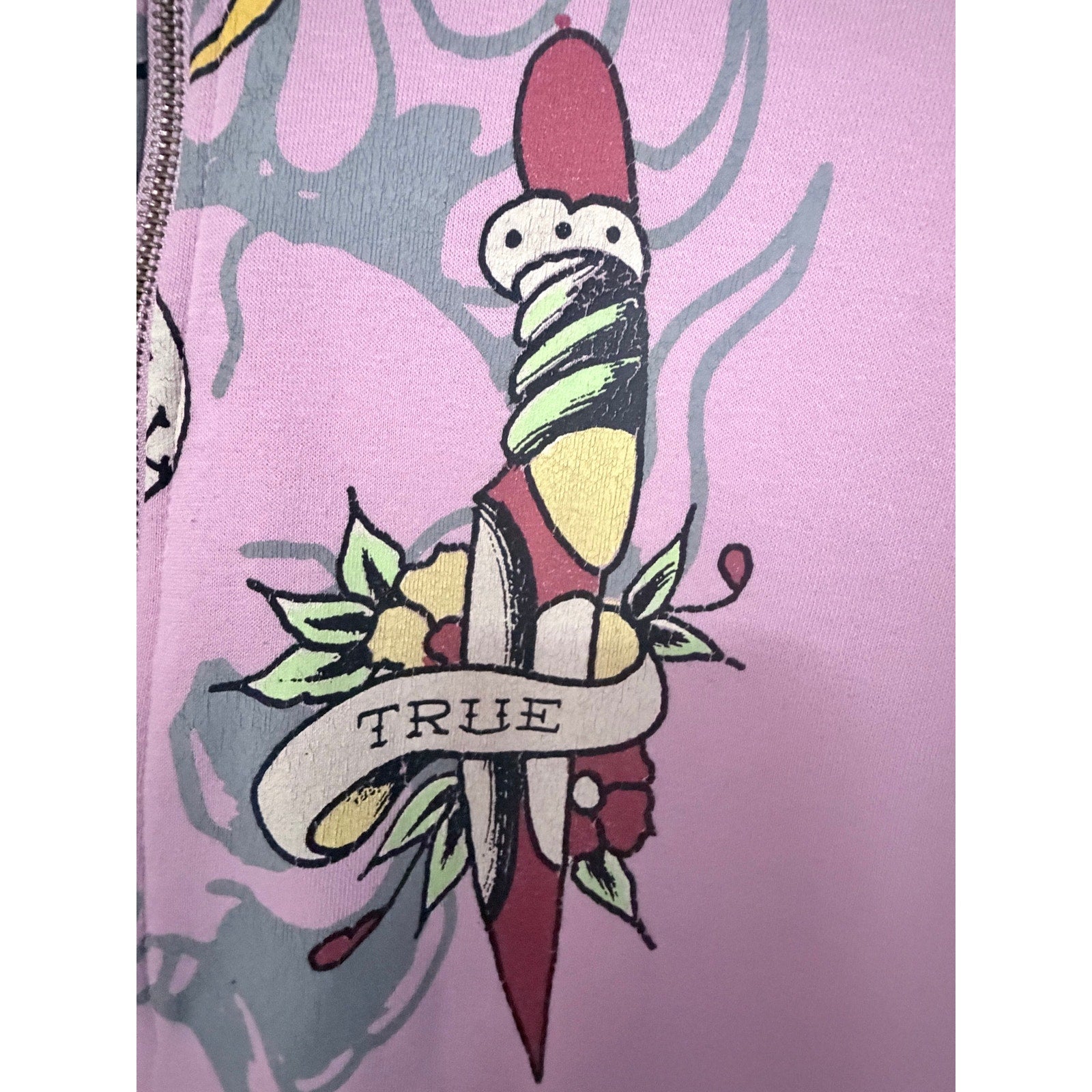Ed Hardy Love Kills Slowly Hoodie Womens M