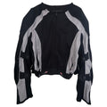 ProStreet Mens 3XL Motorcycle Jacket Black White Mesh CE Armor Riding Coat 52