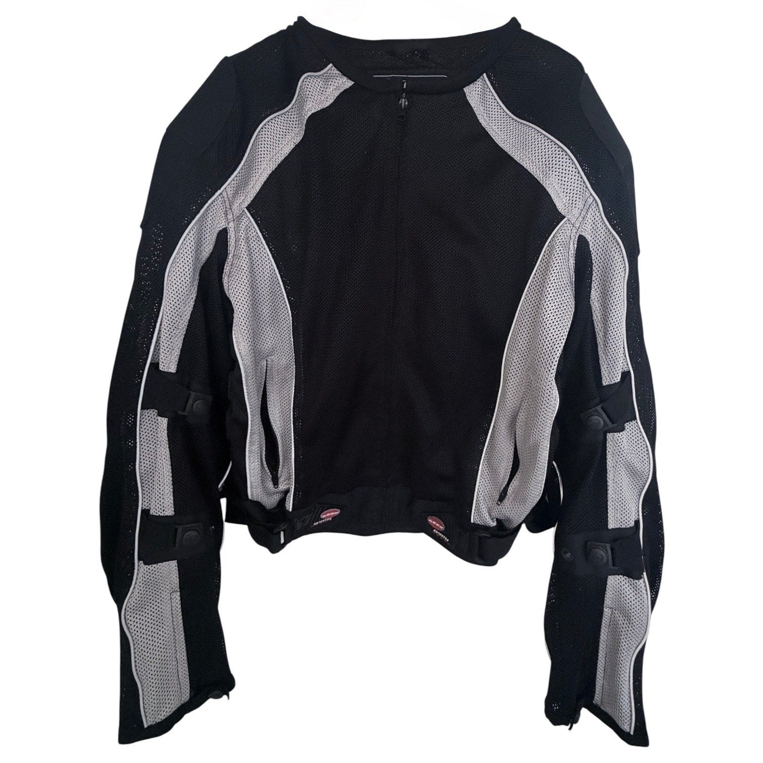 ProStreet Mens 3XL Motorcycle Jacket Black White Mesh CE Armor Riding Coat 52