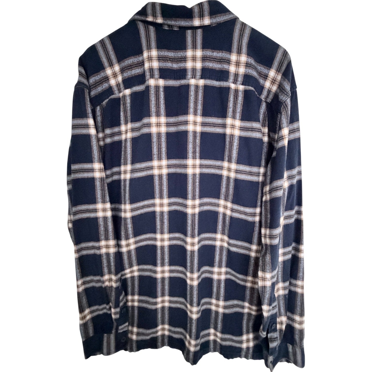 Patagonia Organic Cotton Flannel Shirt Mens XXL Blue Plaid Button Front