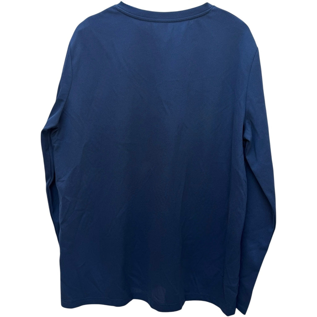 Snap-on Long Sleeve Henley Shirt Mens XL Blue Workwear Mechanic Logo