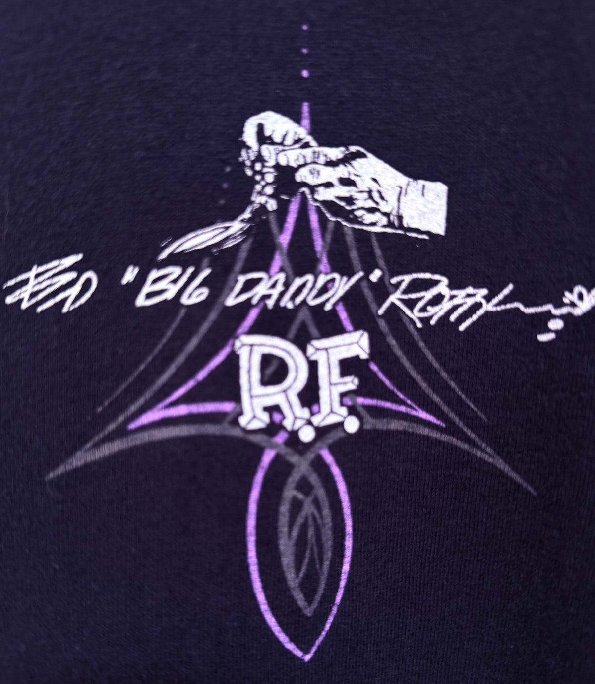 Rat Fink Men's Black Rat Fink Live to Ride Race No Wimps T-Shirt — view 4