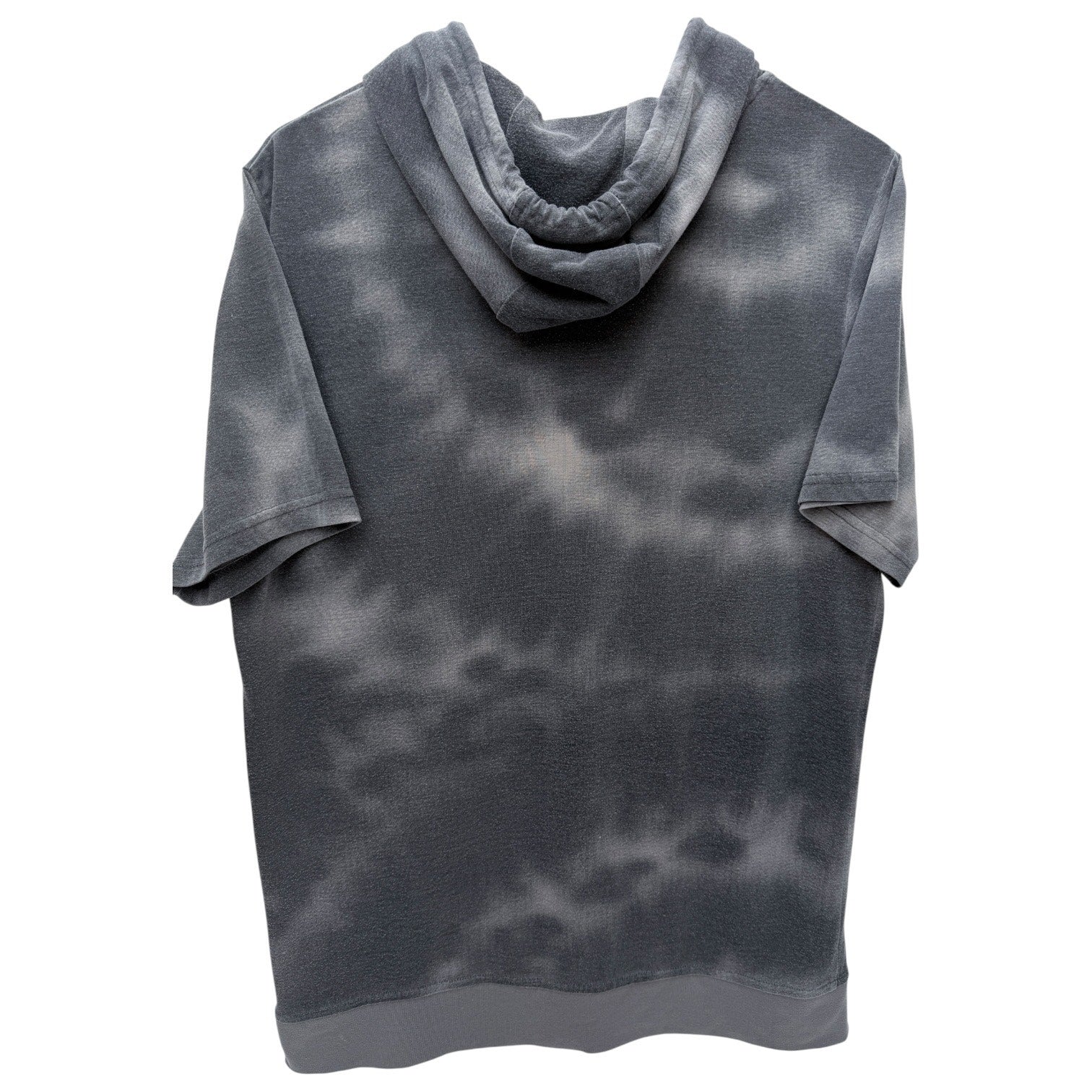 Ecko Unltd Short Sleeve Hoodie Mens Medium Gray Tie Dye Streetwear Rhino Logo