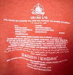 Disney Men's Orange Disney Crewneck T-Shirt — fabric content tag
