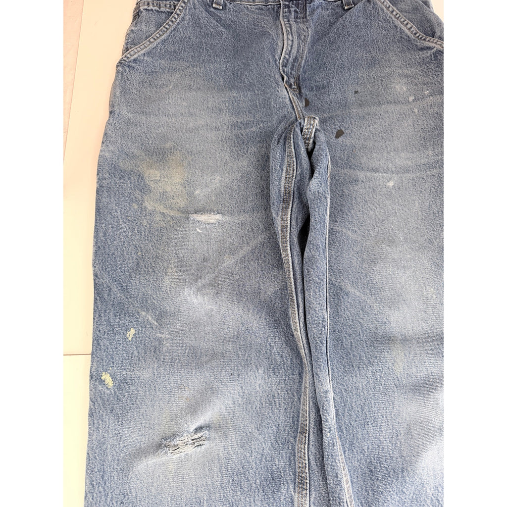 Carhartt B13 DPS Original Dungaree Carpenter Jeans Mens 34x32 Light Wash Denim