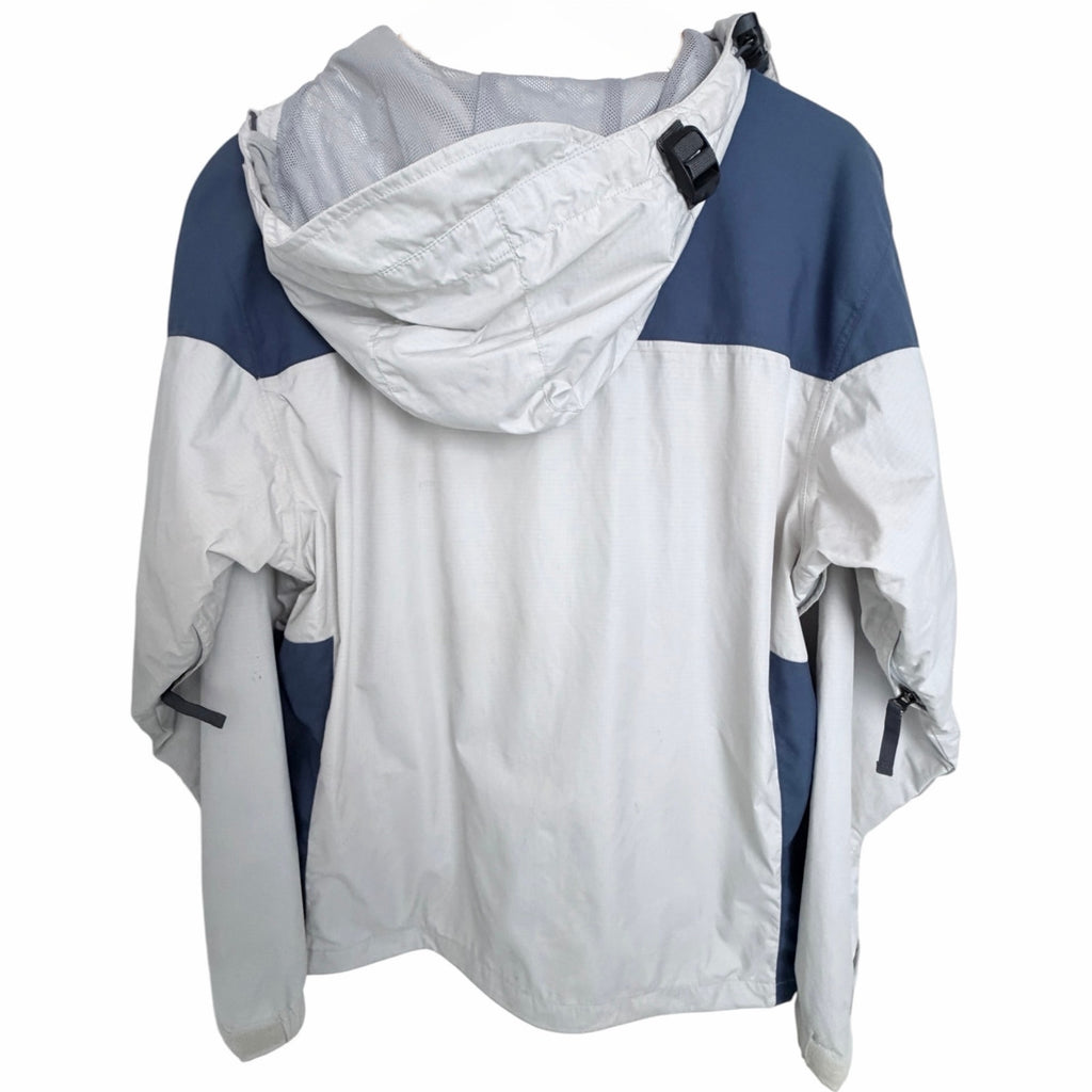 Burton Access Womens Medium Blue White Snowboard Jacket Hooded