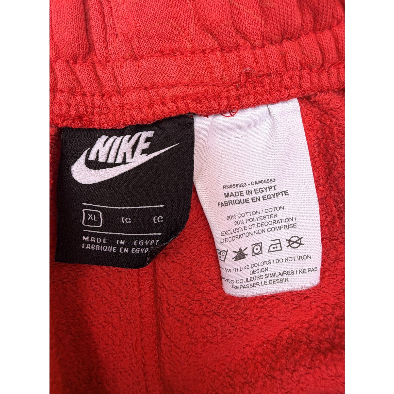 Nike Fleece Athletic Shorts Mens XL Red Athletic Lounge Pants