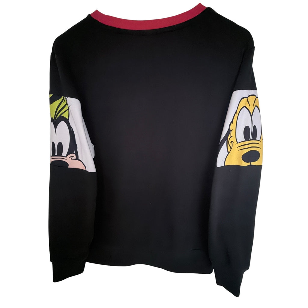 Disney Mickey Mouse Donald Duck Goofy Pluto Womens Large Graphic Sweatshirt