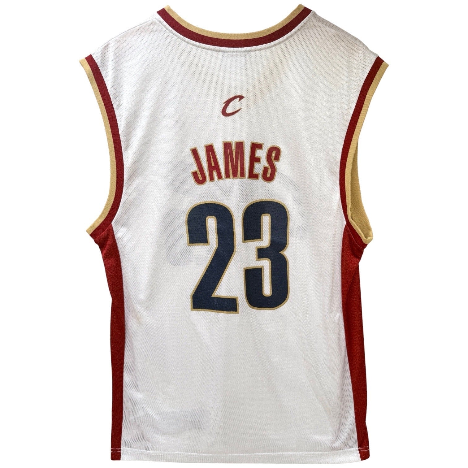 Cleveland Cavaliers 23 Basketball Jersey Mens Medium Lebron Reebok NBA White Red