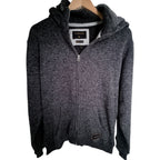 Quiksilver Full Zip Knit Hoodie Mens XL Gray