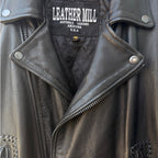 Leather Mill Western Biker Leather Jacket Mens 46 - product photo 4