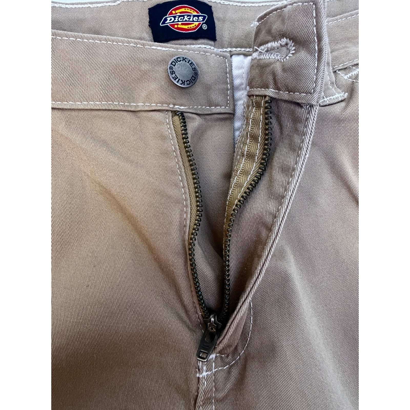 Dickies Womens Cargo Shorts Khaki Utility Workwear Multi Pocket Casual Shorts