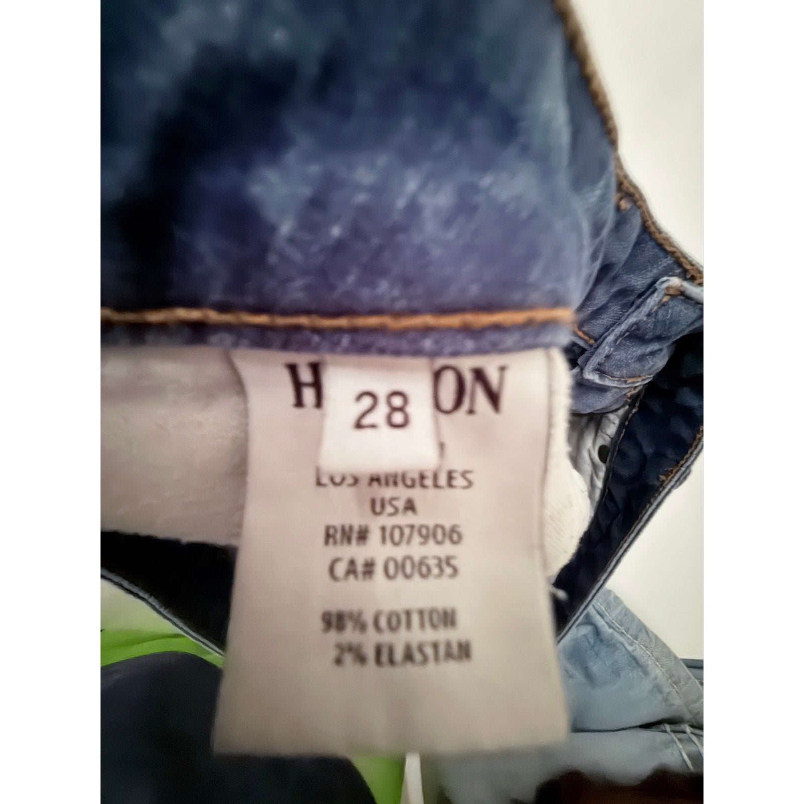 Hudson Bacara Crop Straight Mid Rise Jeans Women's 28 Made USA Stretch Denim