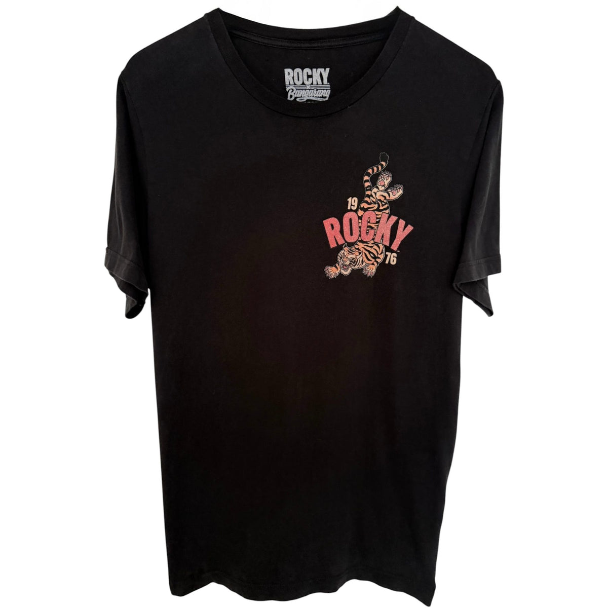 Bangarang Men's Black Rocky Balboa Thrill of the Fight / Kill with the Skill T-Shirt — front view
