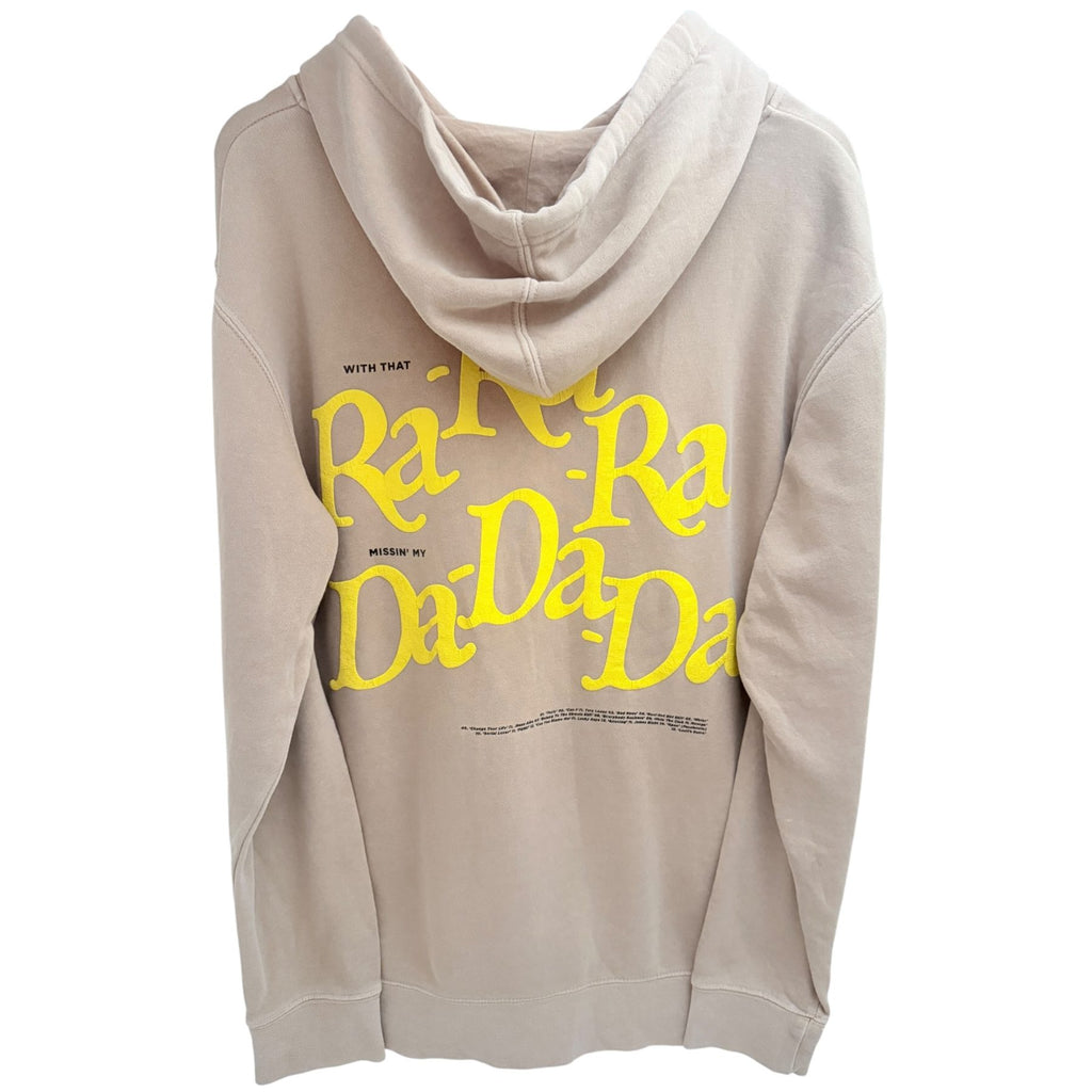 Independent Trading Company Men's Beige Hooded Hoodie — back view