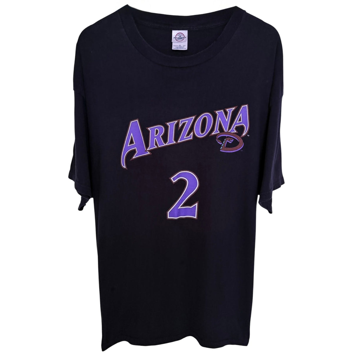 Delta Pro Weight Men's Black Arizona Diamondbacks Crewneck T-Shirt — front view