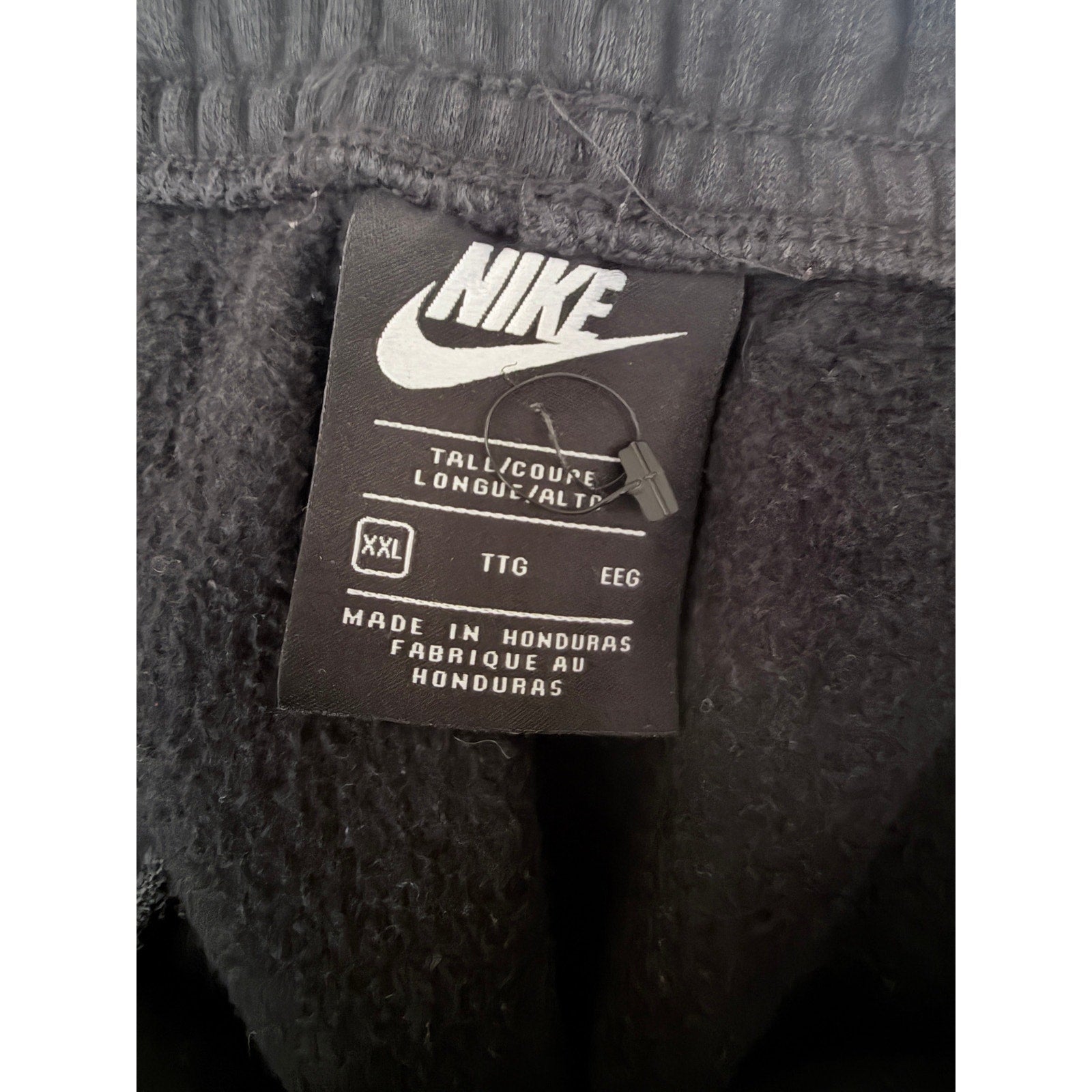 Nike Mens XXL Tall Black Fleece Sweatpants Joggers Swoosh