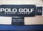 Ralph Lauren Men's White Striped Polo — brand label