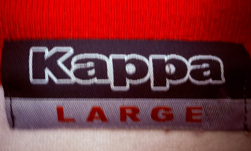 Kappa Men's Red England Full-Zip Mock Neck Jacket — brand label