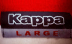 Kappa Men's Red England Full-Zip Mock Neck Jacket — brand label