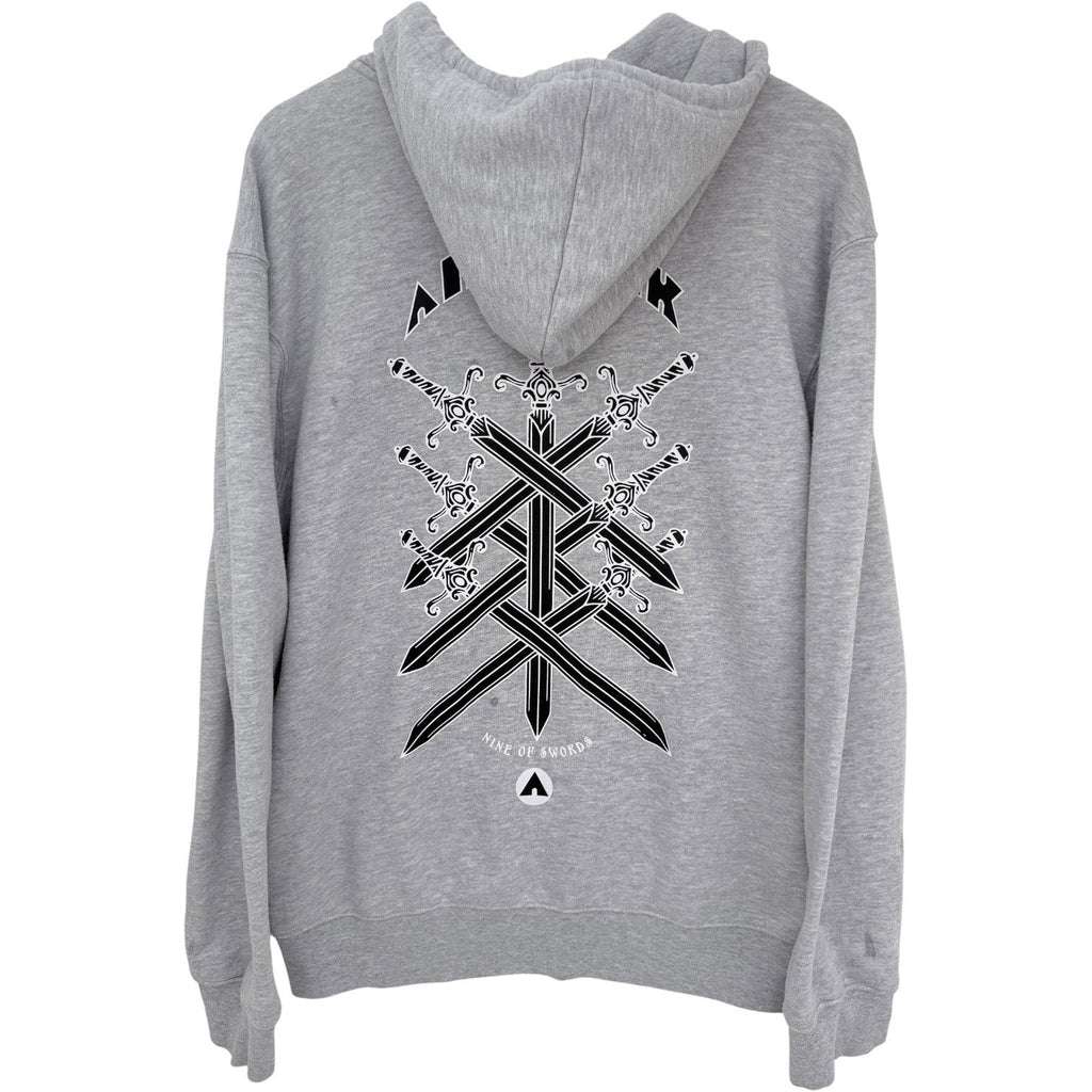 Airwalk Zip Hoodie Mens Large Gray Graphic Full Zip Sweatshirt