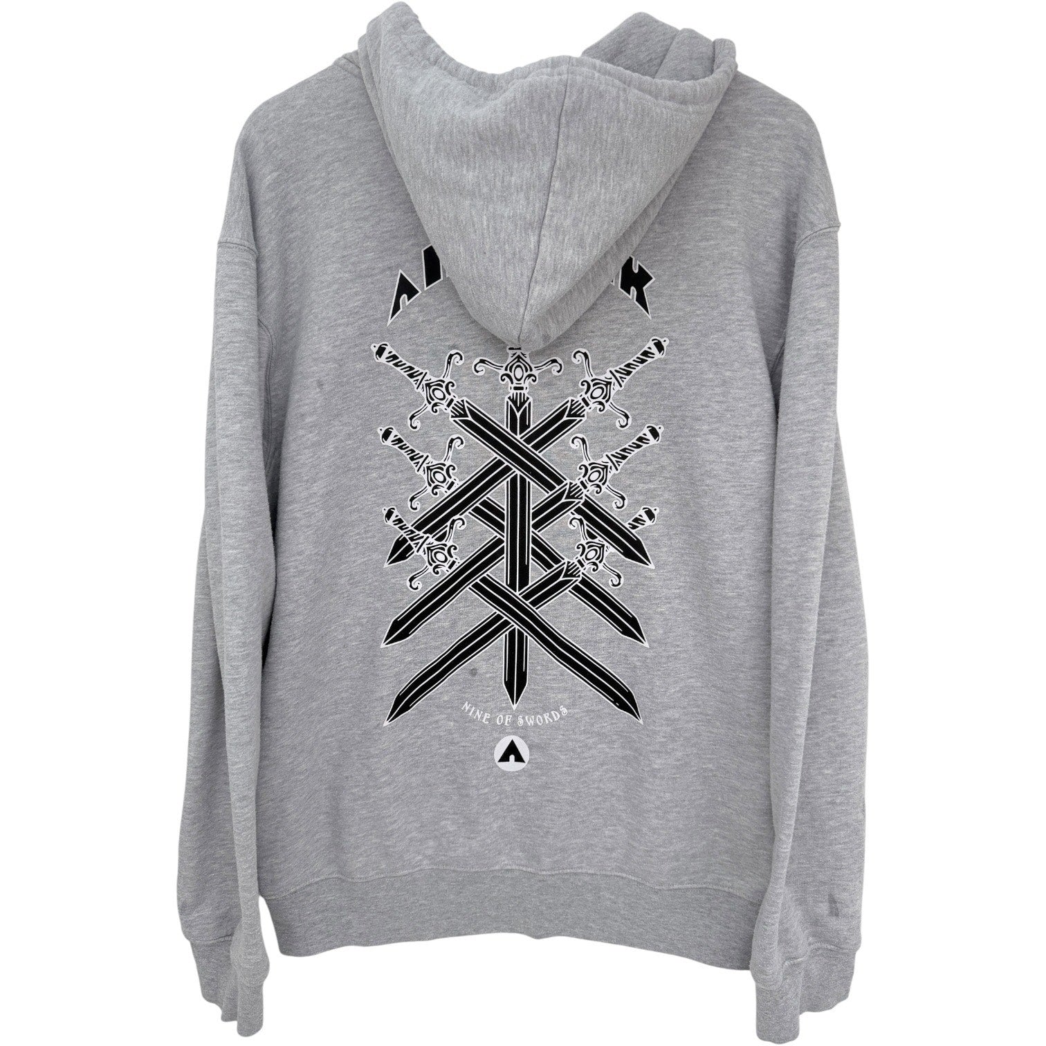 Airwalk Zip Hoodie Mens Large Gray Graphic Full Zip Sweatshirt