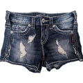 Silver Jeans Women's Blue Frances Short Shorts — front view