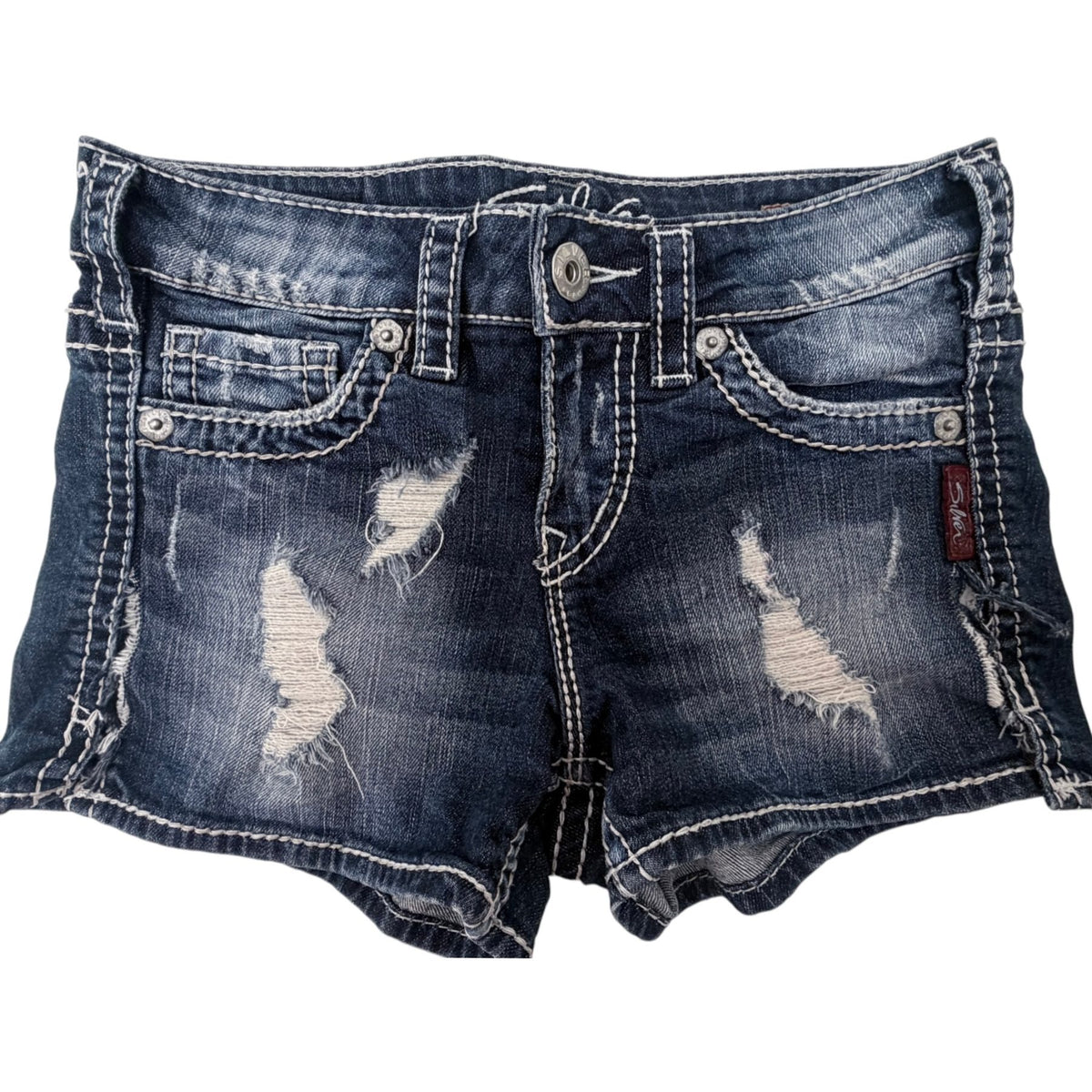 Silver Jeans Women's Blue Frances Short Shorts — front view