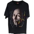 Zion Rootswear Men's Black Bob Marley Kaya Man T-Shirt — front view