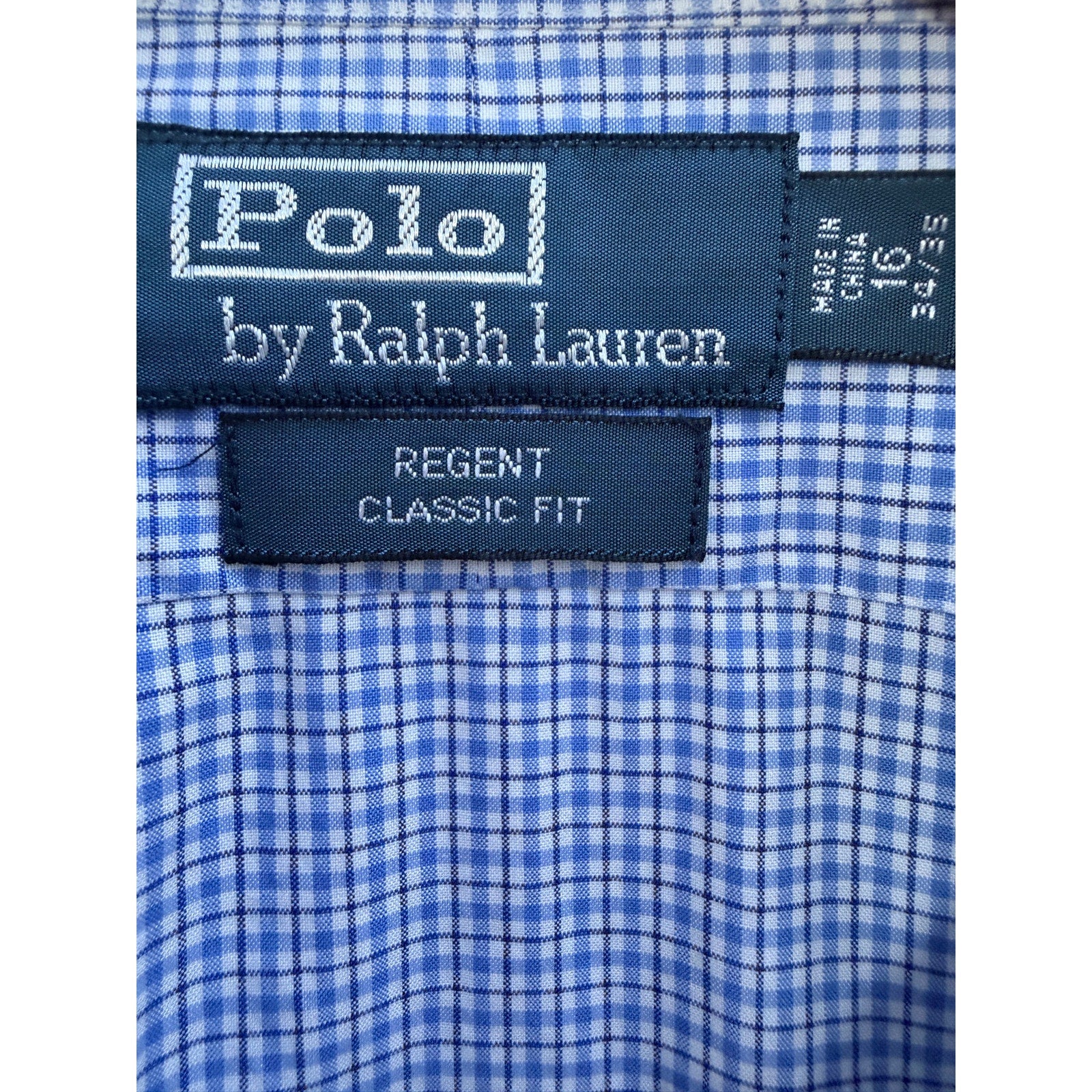 Polo Ralph Lauren Regent Classic Fit Button Up Shirt Mens 16 34/35 Blue Check