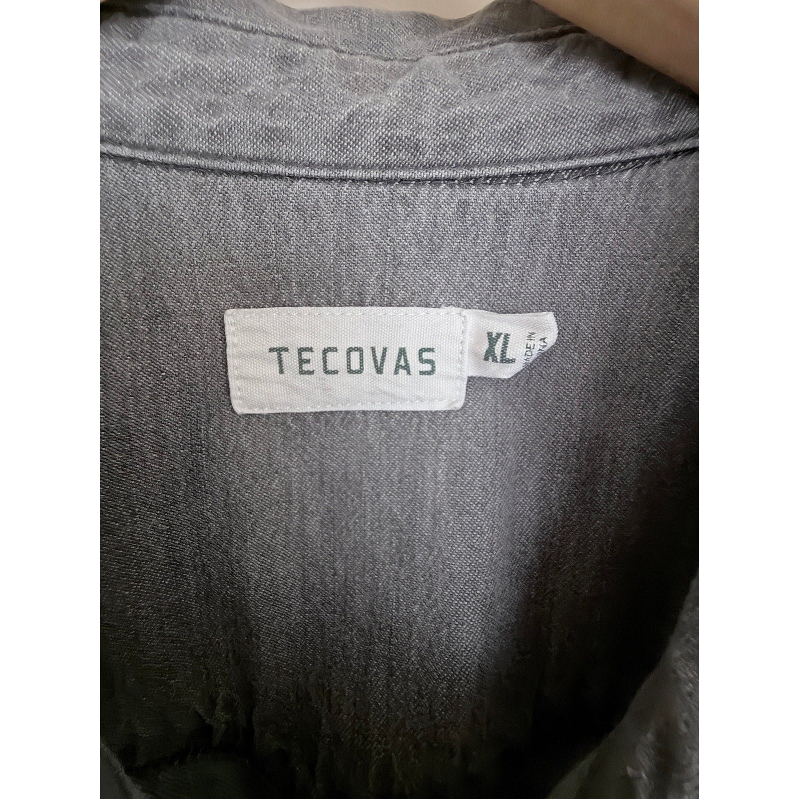 Tecovas Western Pearl Snap Shirt Mens XL Gray Chambray Cowboy Button Up