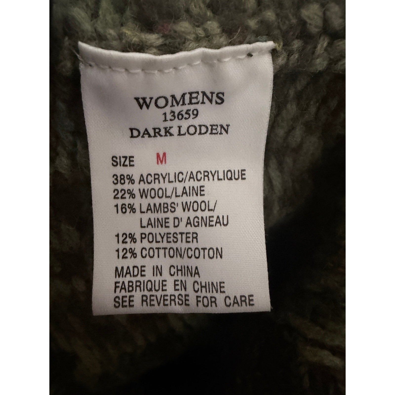 Woolrich Fair Isle Shawl Collar Belted Cardigan Women's Medium