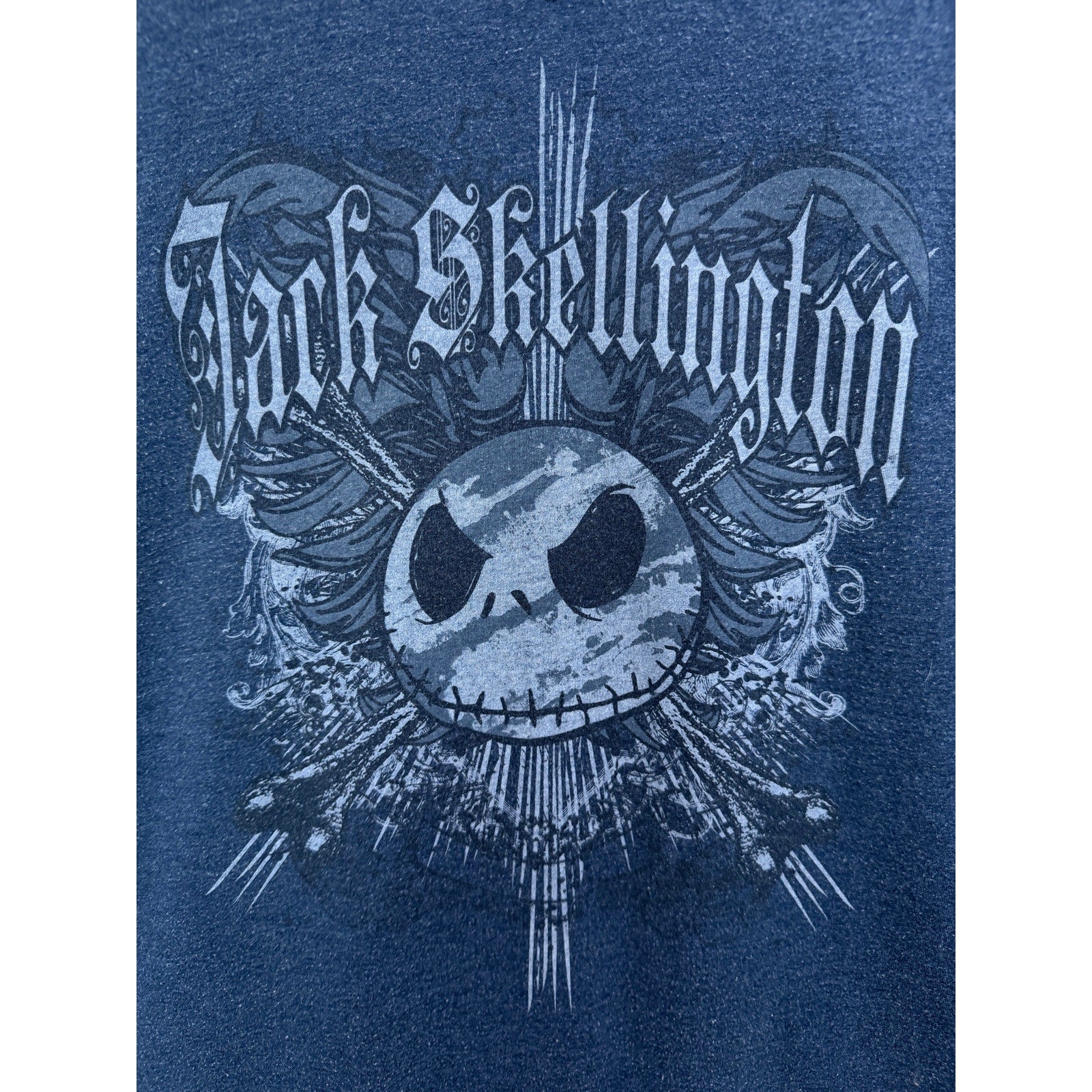 Disney Parks Jack Skellington Graphic Tee Mens L Blue Nightmare Before Christmas