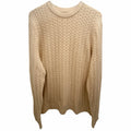 Abercrombie Soft A&F Cable Knit Sweater Mens Large Cream