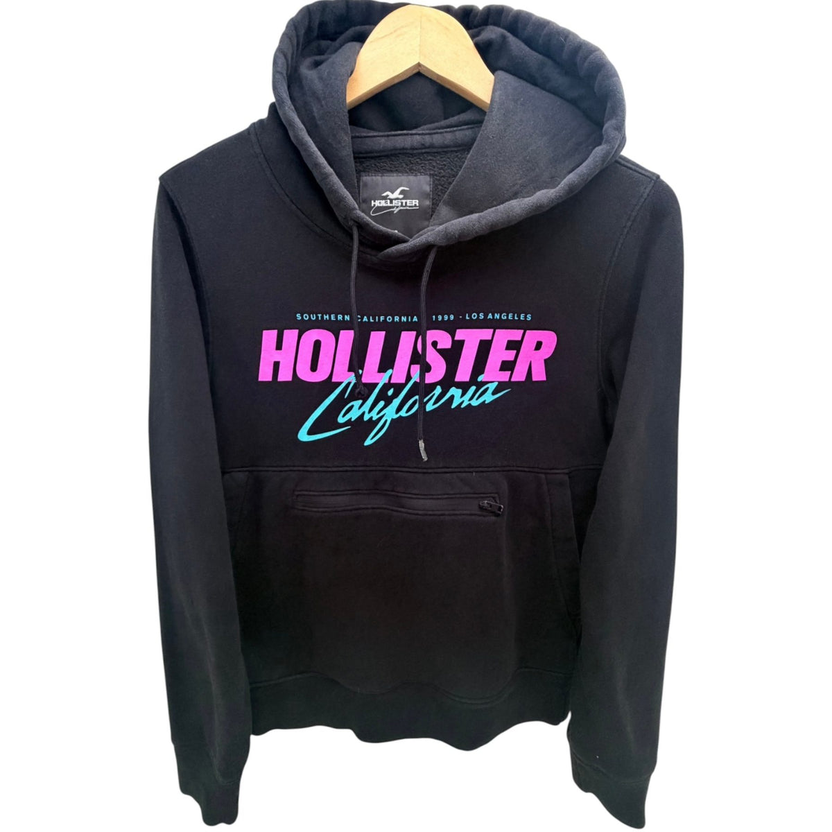 Hollister Women's Black Hoodie — front view