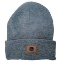 John Deere Men's Gray Fleece Beanie — front view
