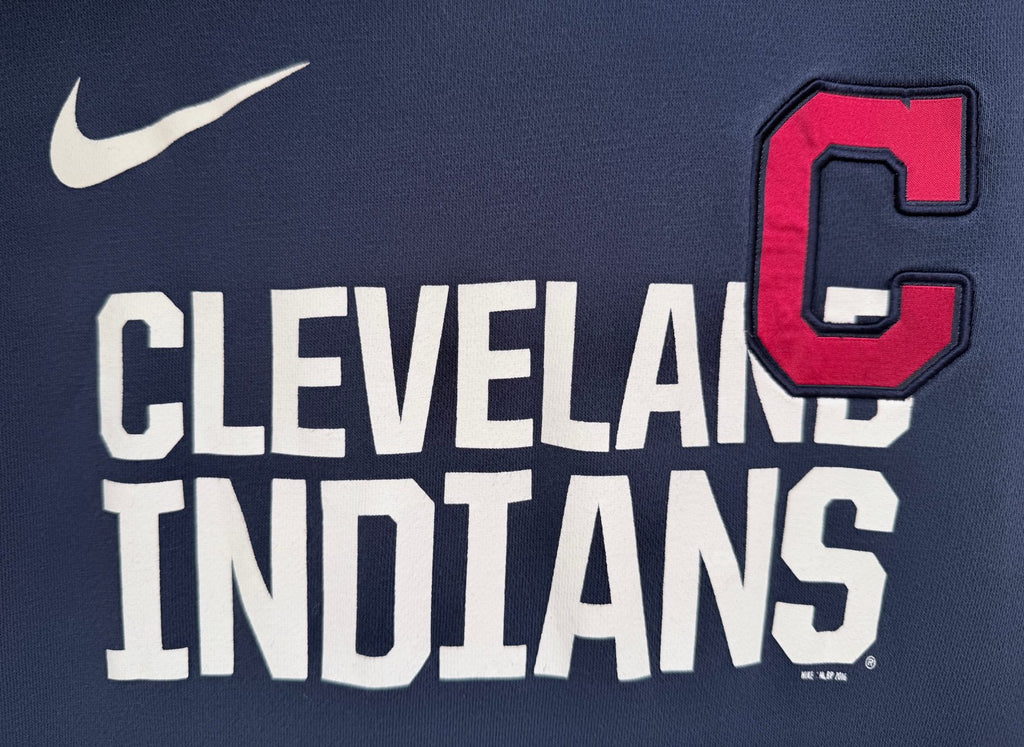 Nike Men's Navy Blue Cleveland Indians Genuine Merchandise Hoodie — view 4