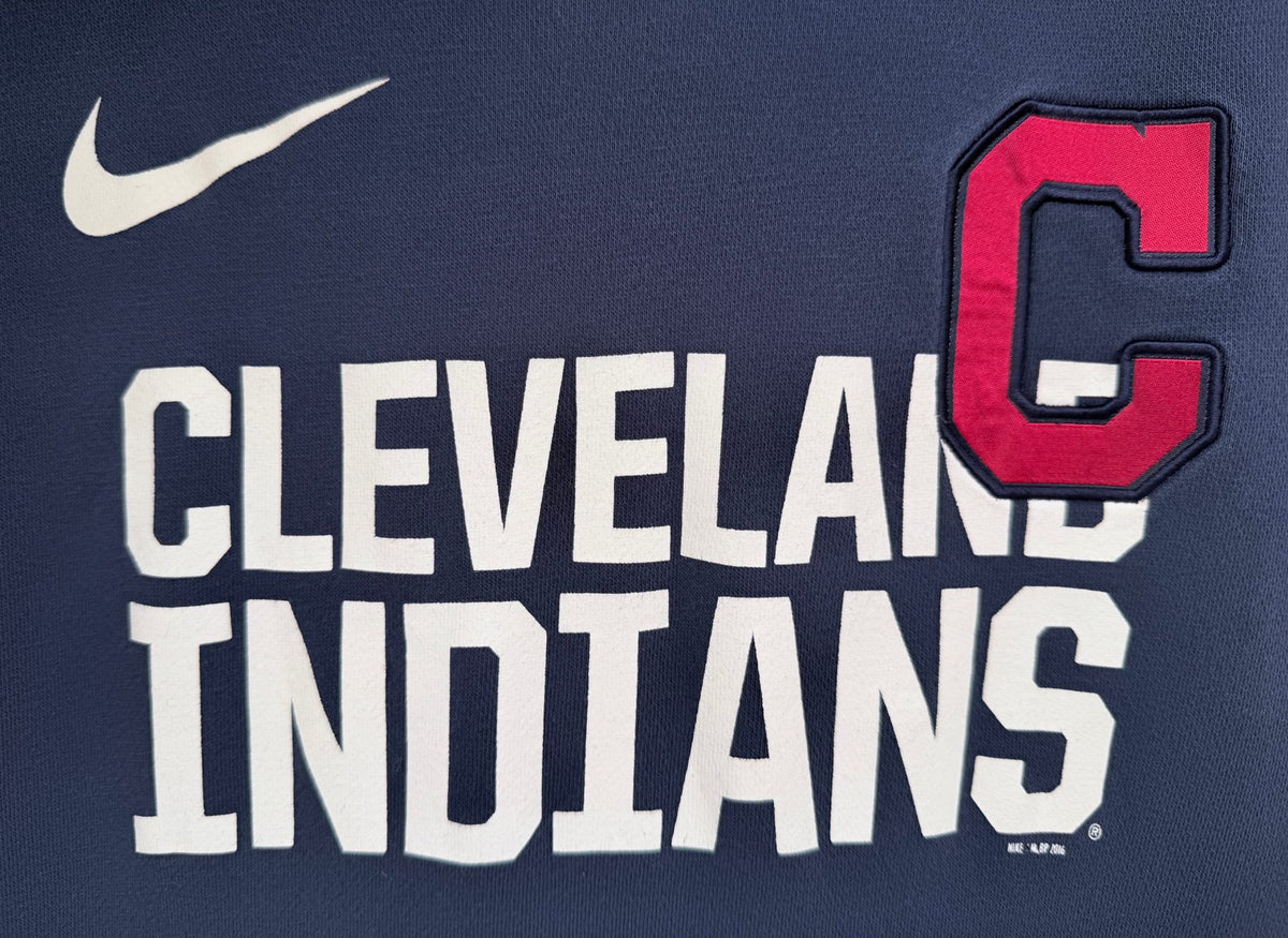 Nike Men's Navy Blue Cleveland Indians Genuine Merchandise Hoodie — view 4