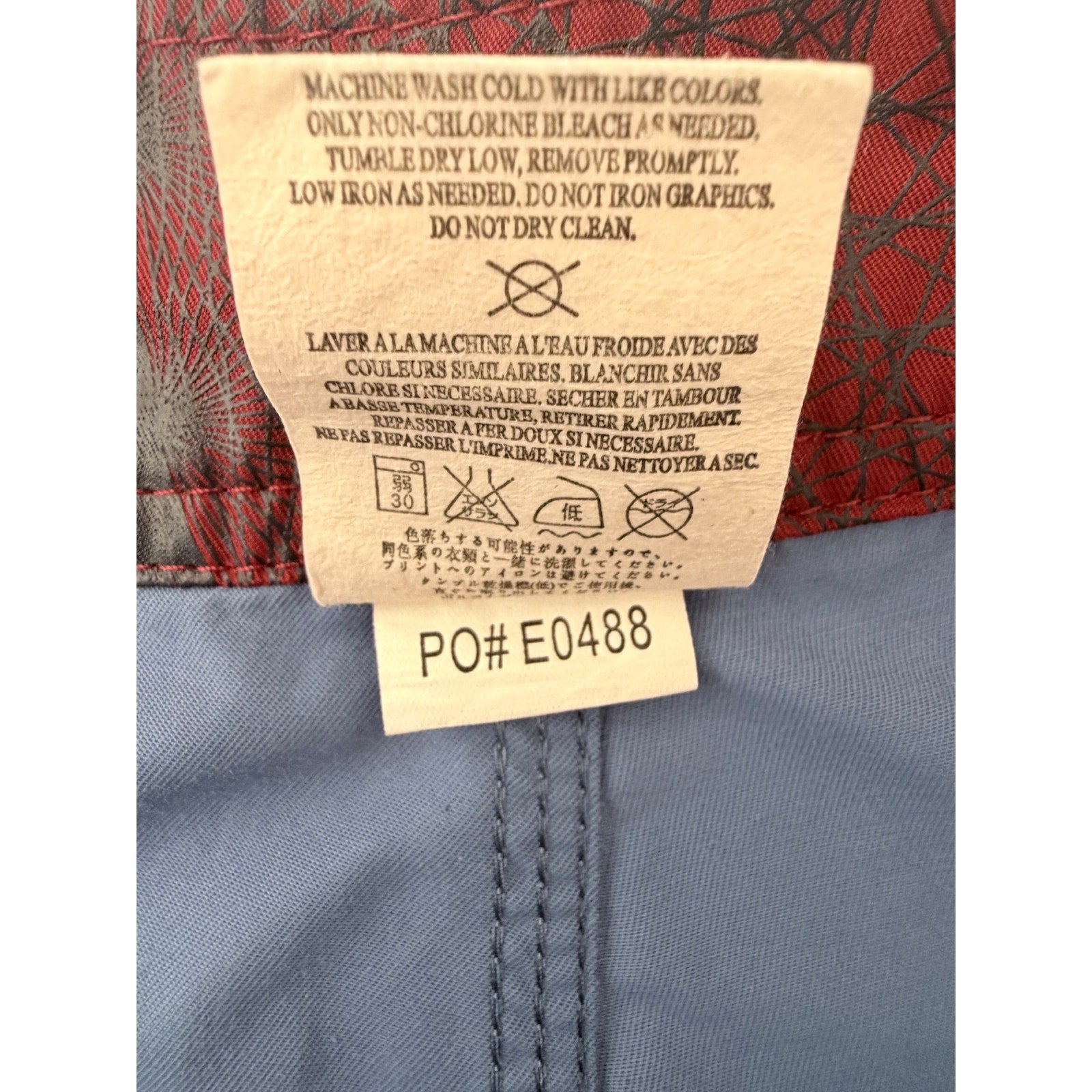 Volcom Board Shorts Mens 31 Blue Red Surf Swim Trunks