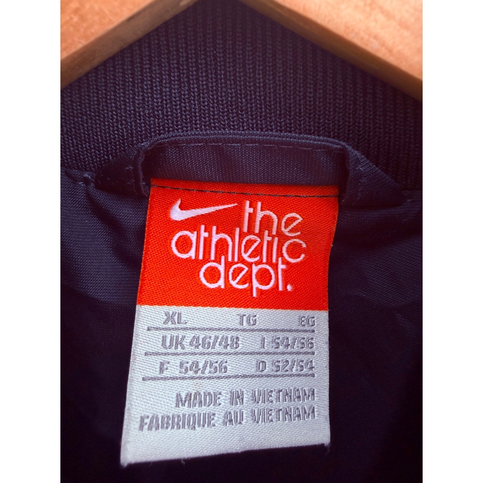 Nike Athletic Dept Windbreaker Jacket Mens XL Navy Full Zip Lightweight